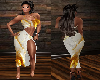 Abstract Gold Dress