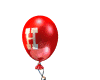 Red ball letter H animat