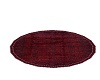 Round Burgundy Rug