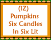 Pumpkins Six Candles In