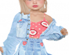 KIDPink Heart JeanJacket