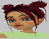 blood red hair buns