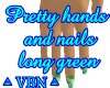 nails long green