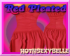 {BB}Red Pleated Dress