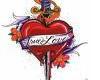 Love heart with sword xx