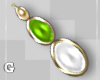 Lime White Earrings