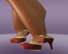 red n gold heels