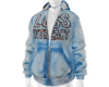 blue hoodie