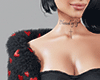Fur Jacket Red Hearts