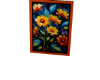 (2) Orange Floral Art