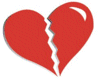 Broken heart sticker