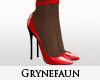 Red black heels nylons