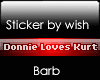 Vip Sticker Donnie Loves