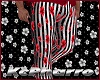 Floral Stripe Red