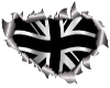 Torn Metal UK Flag 2