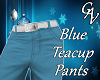BLUE TEACUP PANTS - M