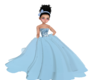 blue flowergirl gown