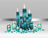 !S Teal Candles