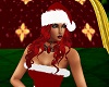 Santa Hat W Red Hair