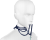 blue chain in mouth