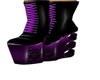 Purple Skull PVC Boots
