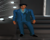 Teal Tieless Suit