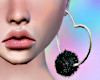 RH| Black Heart Earrings
