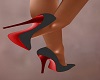 Grey Red Heels