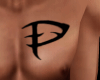 P chest tattoo
