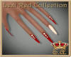 Lexi Red & Gold Nails