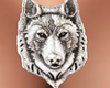 Wolf necklace silver