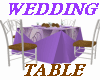 PURPLE/BR/WH WED TABLE