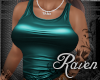 *R* Leather Tank Teal