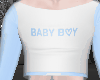 Blue Baby Boy Crop Top
