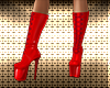 8" Red RL Latex Boots