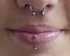 Mouth and nose piercing