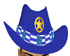 cowboy hat w ging blue