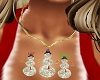 Tri-Snowmen Necklace-G