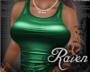 *R* Leather Tank Green