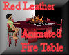 [my]Red leather Table