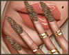 Leo Nails Gold Rings