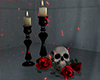 金 Candles Skull Rose