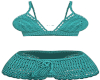 2Pc Teal Knit Set
