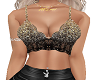 GOLD N BLACK CROP TOP