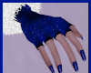 Blue Santa Gloves
