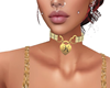 GOLD 'K' HEART COLLAR