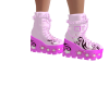 pink girly punk boots