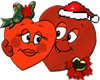 2 Christmas Love Hearts