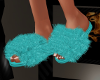 Fuzzy Slippers Teal