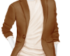 Tan Jacket,Cream top